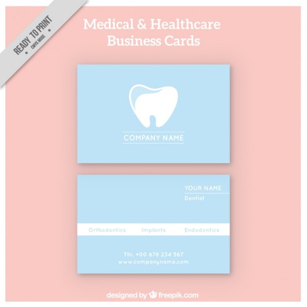 Vector dentist corporative card