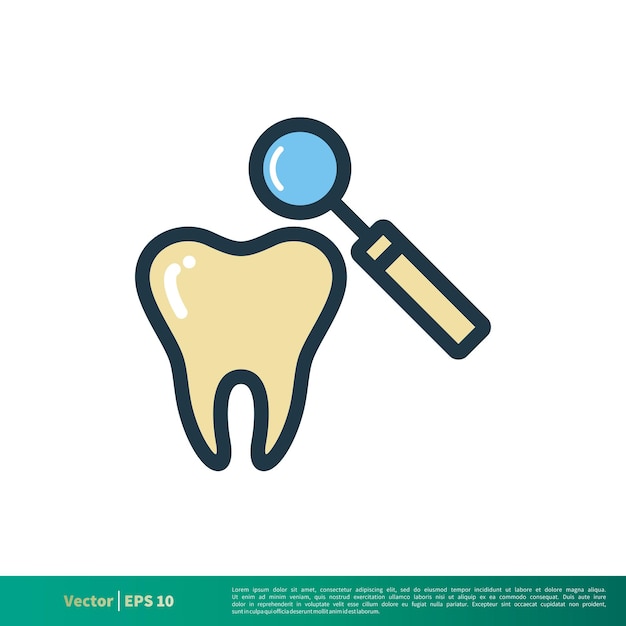 Dentist Dental Care Treatment Icon Vector Logo Template Illustration Design Vector EPS 10