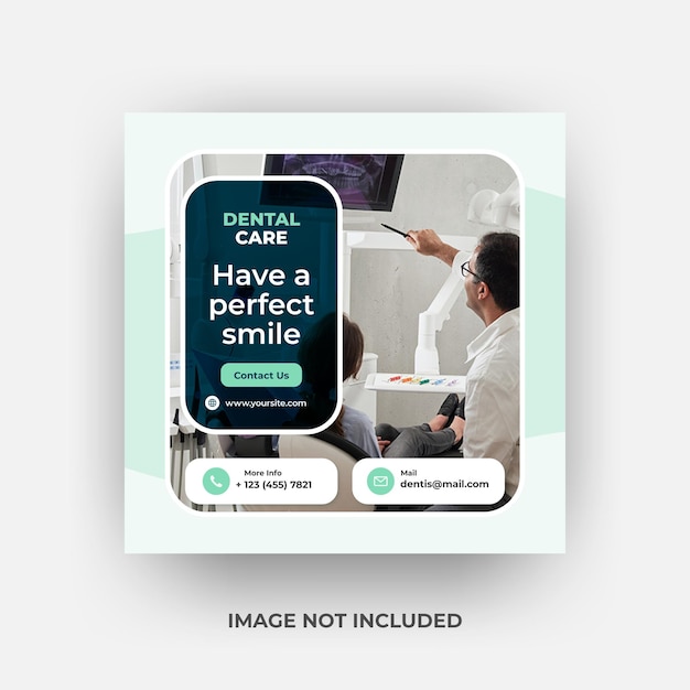 Dentist and health care social media and banner template design