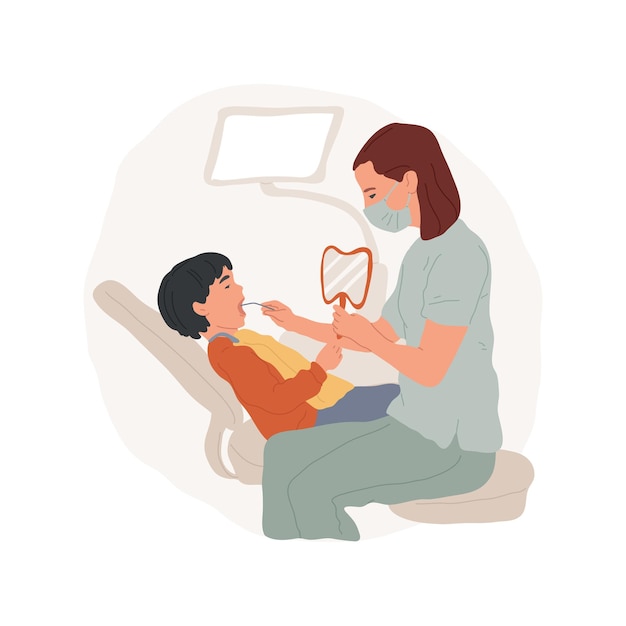 dentist isolated cartoon vector illustration