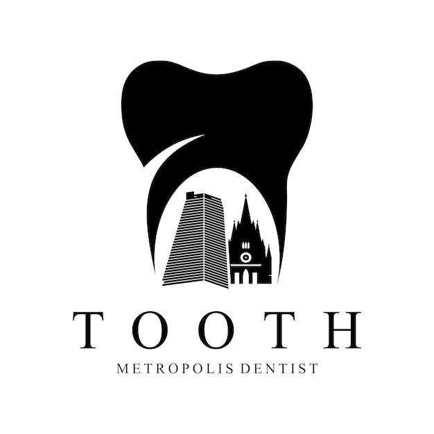 Dentist logo design icon vector