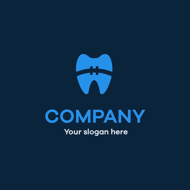 Dentist modern flat logo template