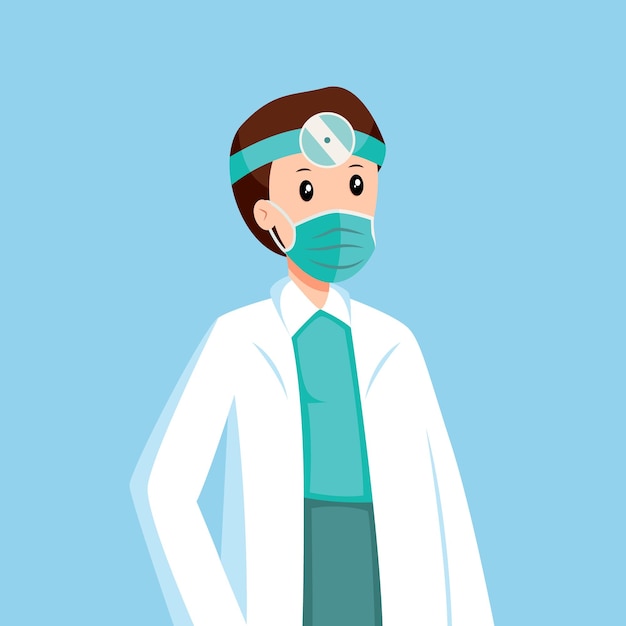 Dentist Profession Character Design Illustration