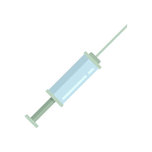 Dentist syringe icon Flat illustration of dentist syringe vector icon isolated on white background