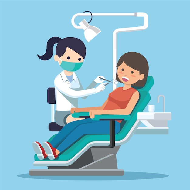 Vector dentist woman vector