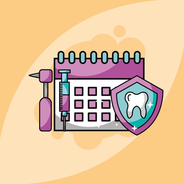 dentistry calendar syringe tooh dental drill