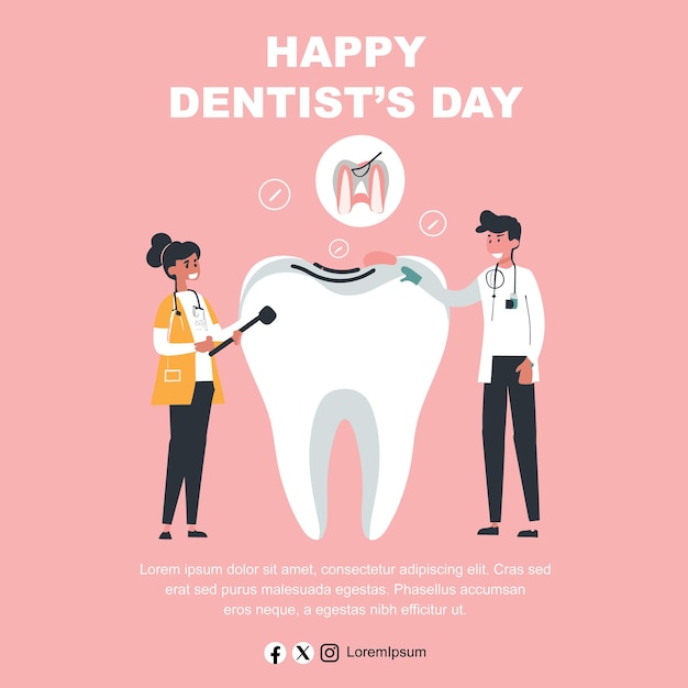 Dentists day minimal vector arts