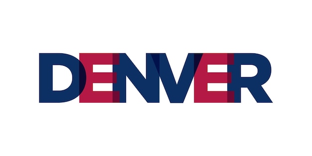 Denver Colorado USA typography slogan design America logo with graphic city lettering for print and web