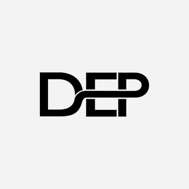 Vector dep initial logo letter monogram typography