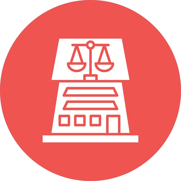 Department of Justice icon vector image Can be used for Law Legislation