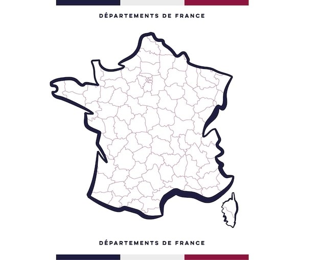 Vector departments of france