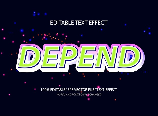 Depend editable text effect and editable text style
