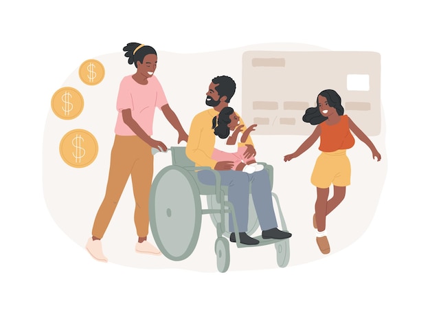 dependant family member isolated concept vector illustration