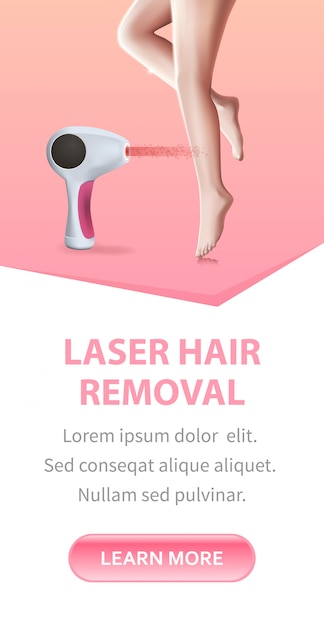 Vector depilation laser hair removal device, female legs