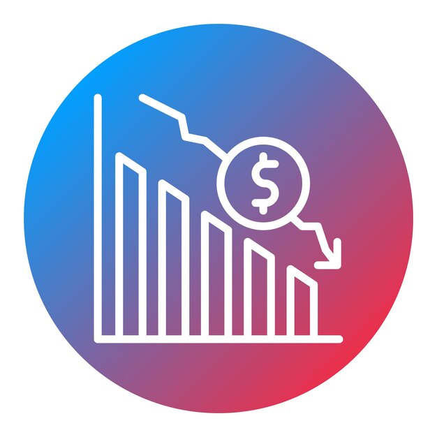 Depreciation icon vector image Can be used for Credit And Loan