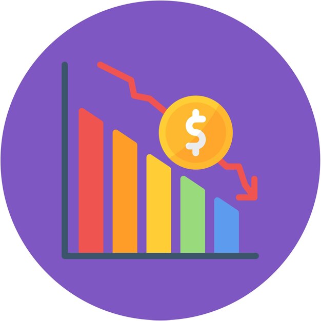 Depreciation icon vector image Can be used for Credit And Loan