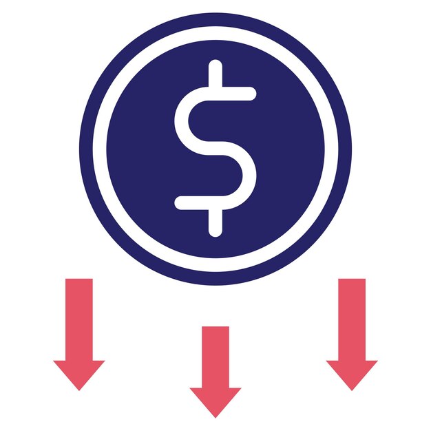 Vector depreciation vector icon illustration of accounting iconset