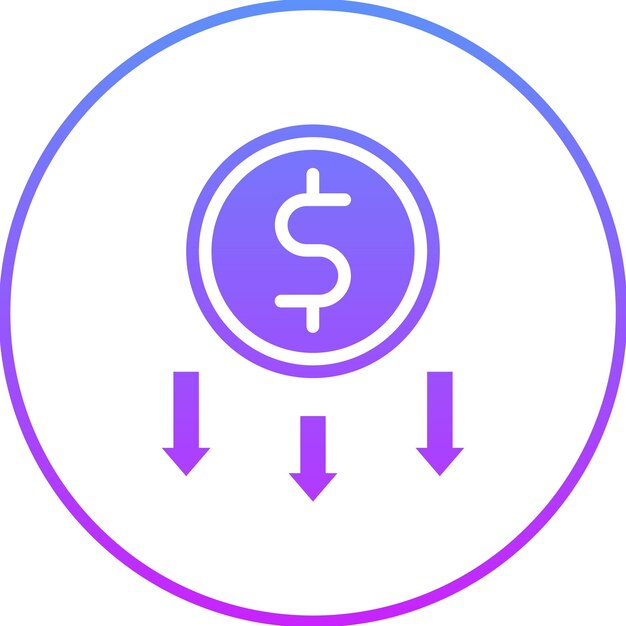 Vector depreciation vector icon illustration of accounting iconset