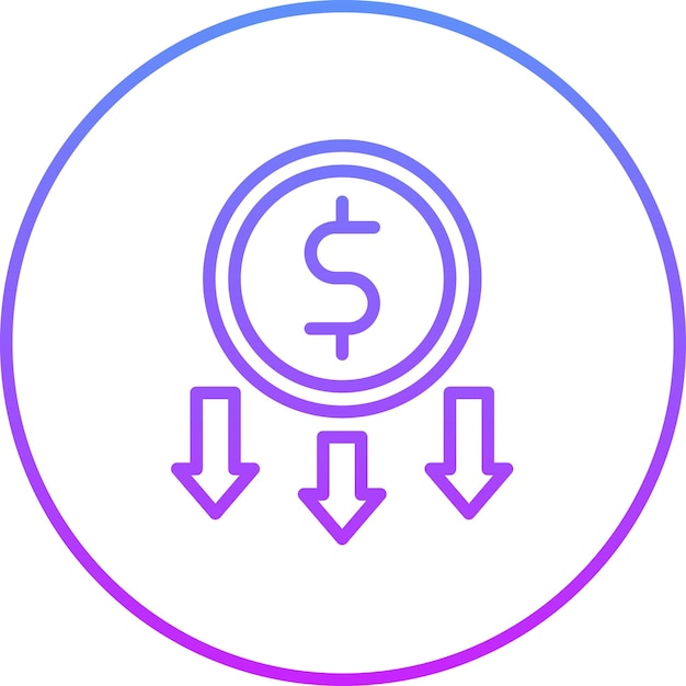 Vector depreciation vector icon illustration of accounting iconset