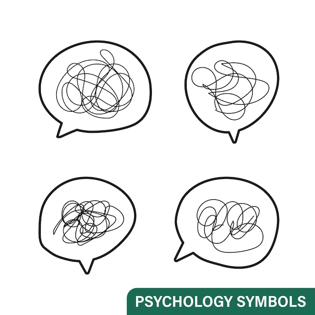 Депрессивные символы плохое настроение психологическое расстройство депрессия набор иконок