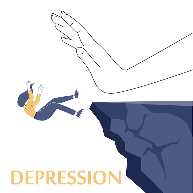 Depressie concept psychische stoornis gevoel van wanhoop en hulpeloosheid