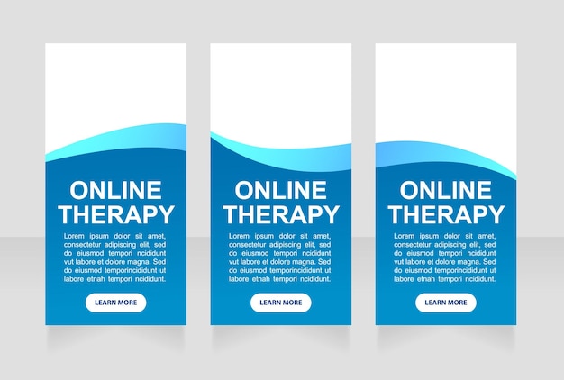 Depressie online therapie webbanner ontwerpsjabloon