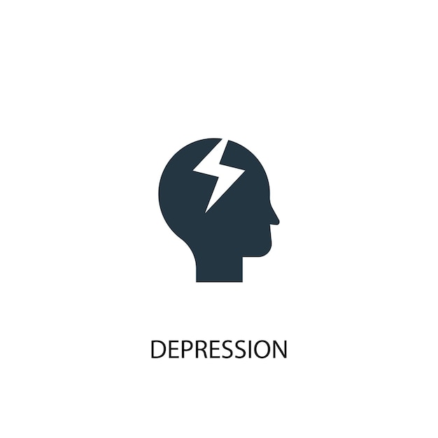 Depression icon. Simple element illustration. depression concept symbol design. Can be used for web and mobile.