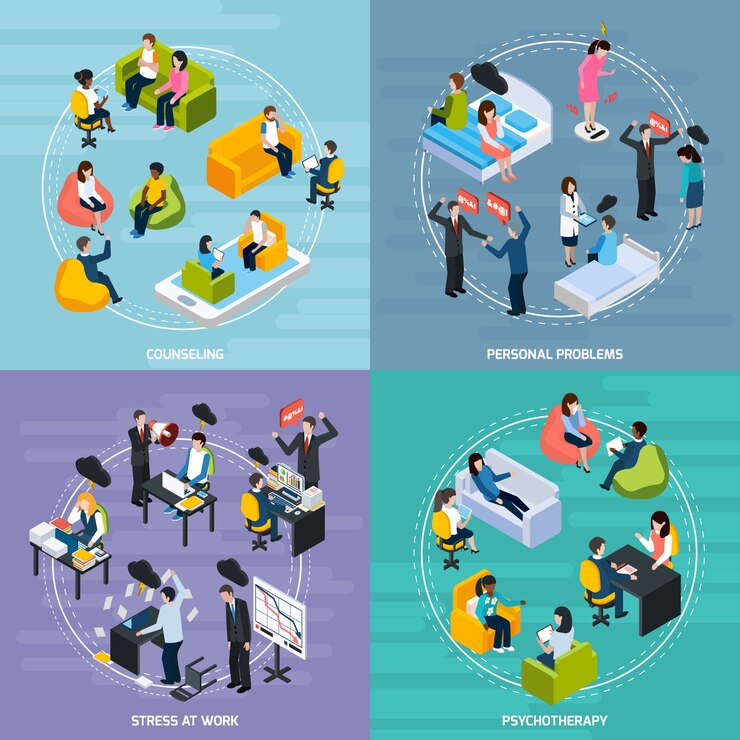Vector depression isometric concept