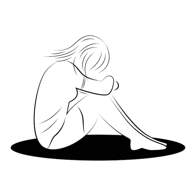 Depression vector icon illustration