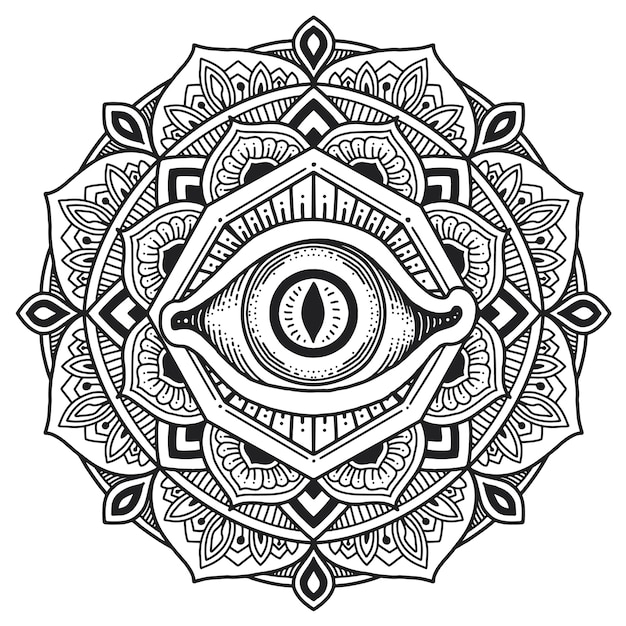 Derde oog mandala