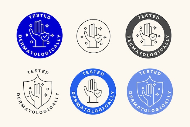 dermatologically tested badges