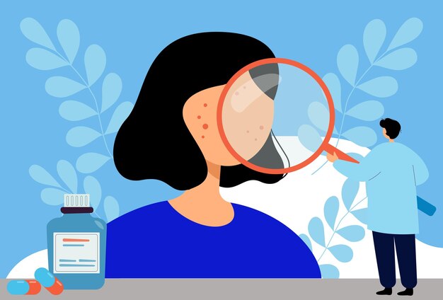 dermatology concept illustration stylish and beautiful