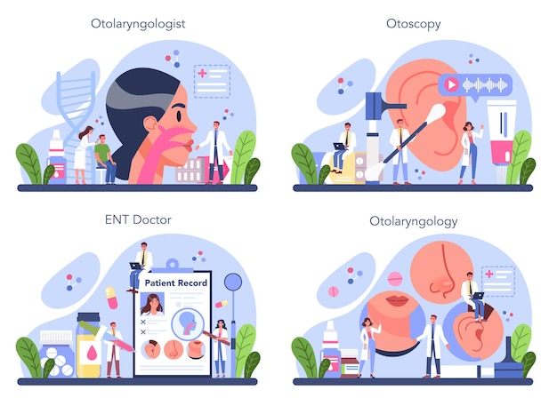 dermatology doctor concept set