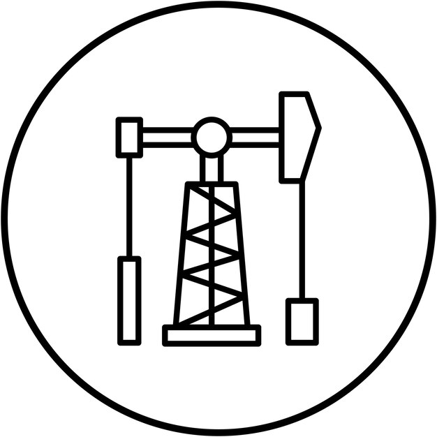 Derrick-icon vectorbeeld Kan worden gebruikt voor de benzine-industrie