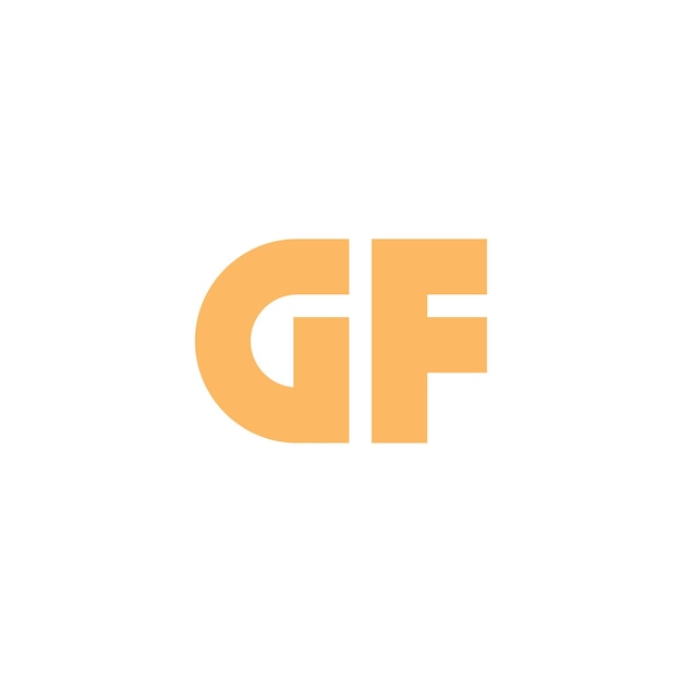 Vector desain logo kombinasi huruf g dan f