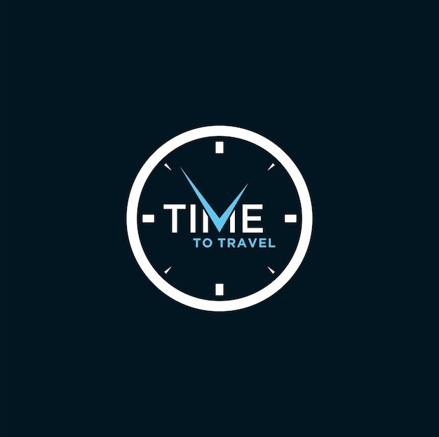 Desain sjabloon logo jam ikon waktu perjalanan