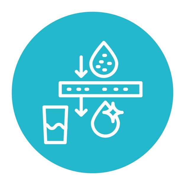 Vector desalination icon vector image can be used for water treatment