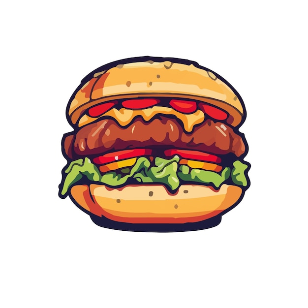 Vector desenho vetorial de lanche