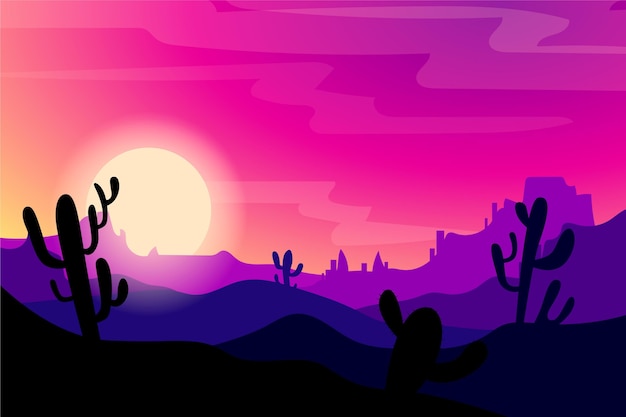 Desert background for video conference