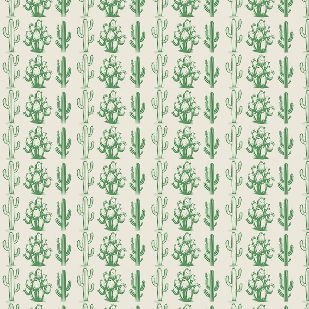 Вектор Красивая коллекция кактусов в пустыне