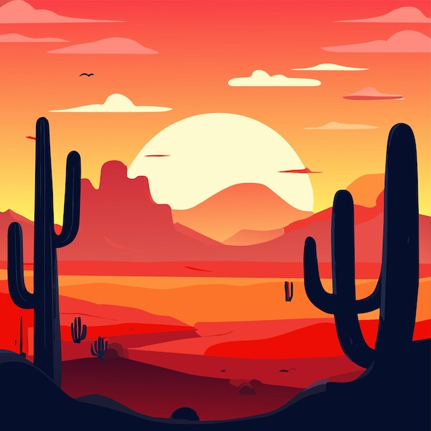 Vector desert cactus hand drawn flat stylish mascot cartoon character drawing sticker icon concept isolated