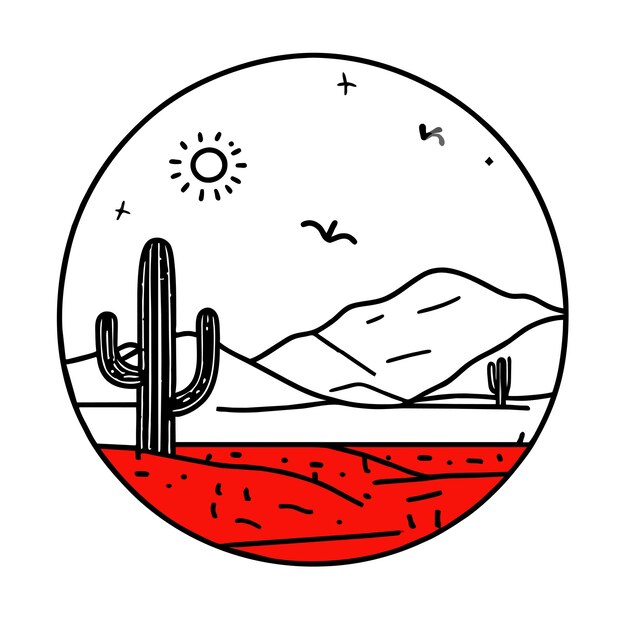 Vector desert cactus hand drawn flat stylish mascot cartoon character drawing sticker icon concept isolated