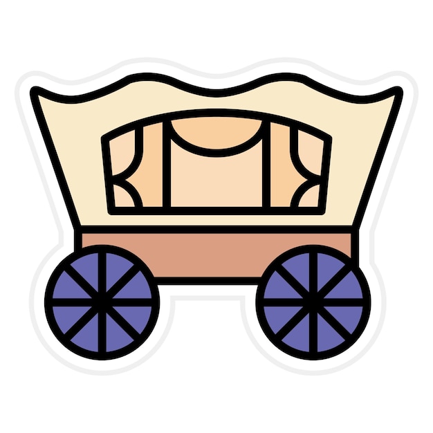 Vector desert carriage icon vector image can be used for desert