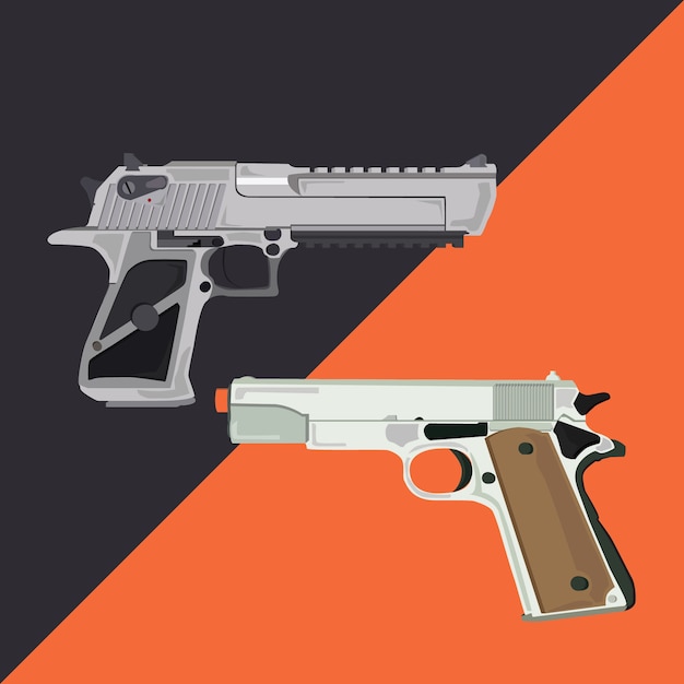 Vector desert eagle gun vector illustration