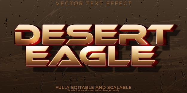 Desert eagle text effect editable old and steampunk text style