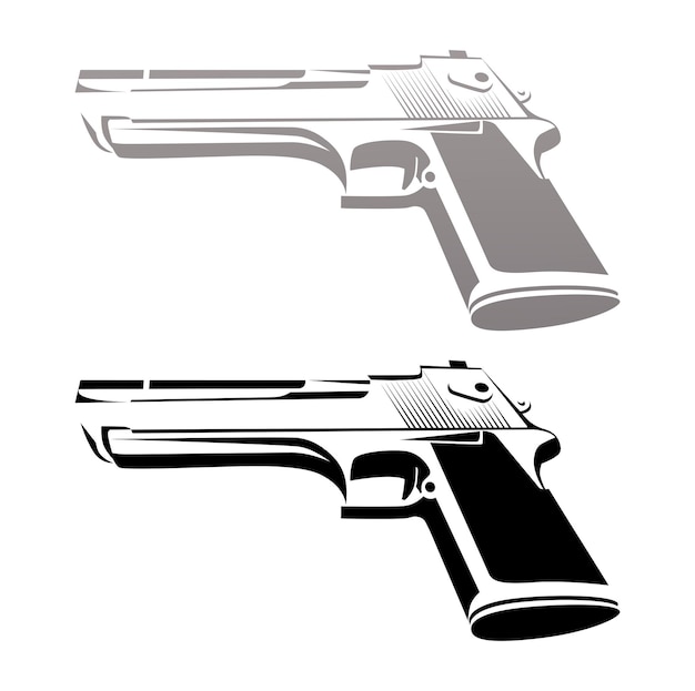 Premium Vector | Desert eagle on white background