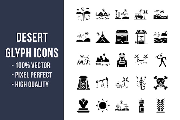 Desert Glyph Icons