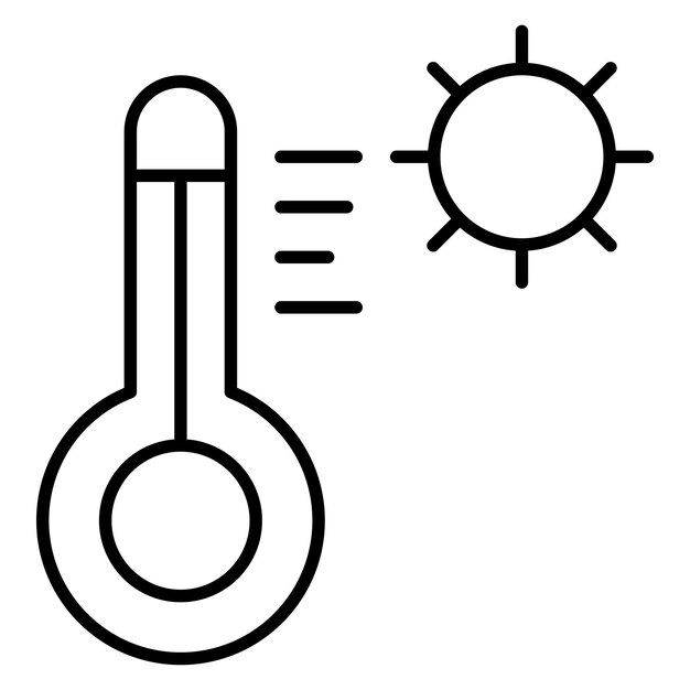 熱い砂漠の天気ベクトルイラストスタイル