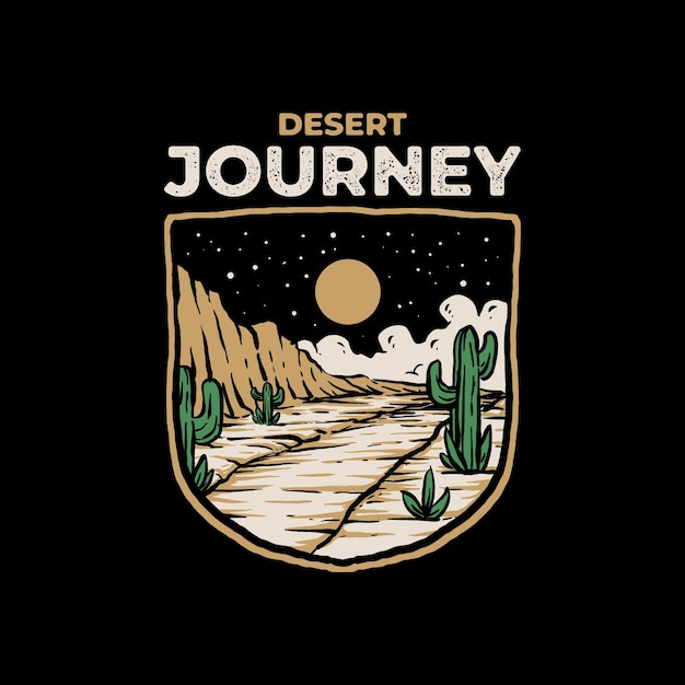 Desert journey badge-ontwerp