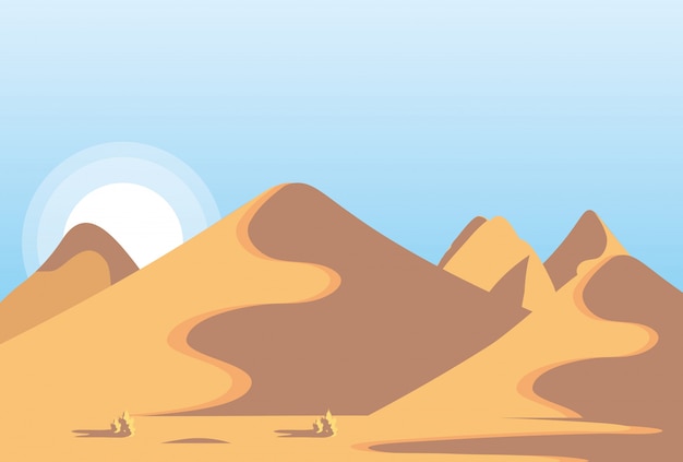 Desert landscape scene 